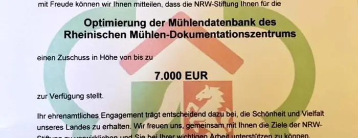  Zuwendungsbescheid NRW-Stiftung